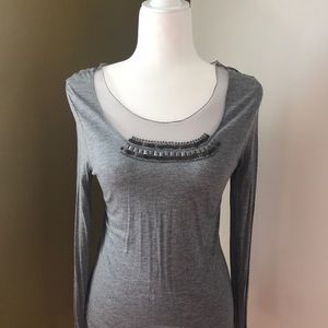 Simply Vera gray embellished top